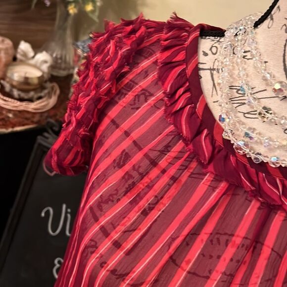 Marc Jacobs 💯 SILK Blouse Sz 2 sheer top - Picture 6 of 10